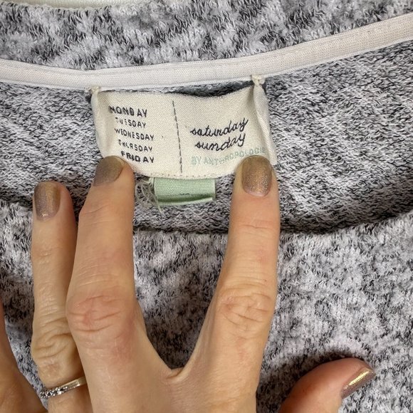 Anthropologie Saturday Sunday soft comfy neutral pullover XS - Picture 6 of 7